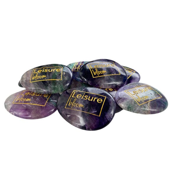 Fluorite worry stone